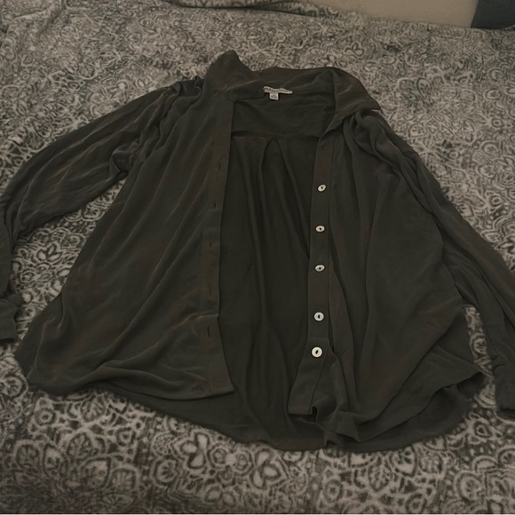Green Envelope Boxy Green Button Down Shirt - Picture 1 of 2